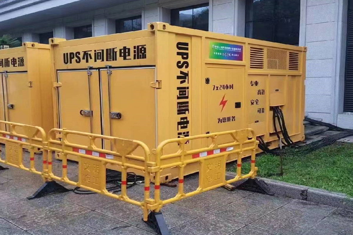 新荣发电机租赁施工现场