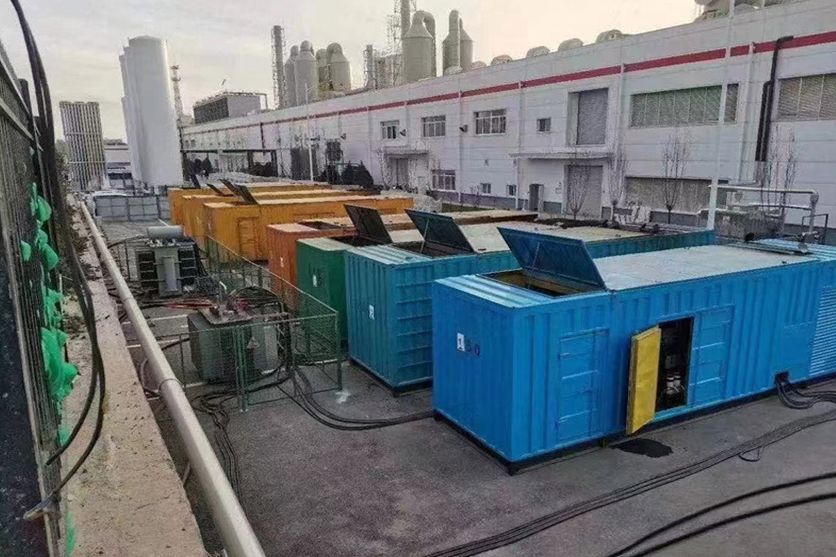 新荣发电机租赁施工现场